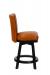 Darafeev's 917 Wood Swivel Counter Stool in Saddle Leather - Side