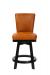 Darafeev's 917 Wood Swivel Counter Stool in Saddle Leather - Front