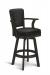 Darafeev's 610 Wood Swivel Bar Stool with Arms in Rustic Graphite Wood Finish