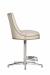 Fairfield's Vesper Adjustable Swivel Bar Stool Upholstered Back and Nailhead Trim - Base is shown in Nickel Metal Finish - Side View