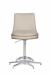 Fairfield's Vesper Adjustable Swivel Bar Stool Upholstered Back and Nailhead Trim - Base is shown in Nickel Metal Finish - Front View