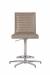 Fairfield's Uma Adjustable Modern Bar Stool with Channel Quilted Back in Brown - Front View