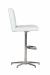 Fairfield's Uma Channel Quilting Barstool in White Upholstered Back and Seat and Nickel Base Metal Finish - Tall Seat Height Side View