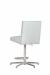 Fairfield's Uma Channel Quilting Barstool in White Upholstered Back and Seat and Nickel Base Metal Finish - Back View