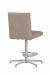 Fairfield's Uma Adjustable Modern Bar Stool with Channel Quilted Back in Brown - Back View