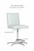 Fairfield's Uma Channel Quilting Barstool in White Upholstered Back and Seat and Nickel Base Metal Finish Features