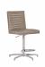 Fairfield's Uma Adjustable Modern Bar Stool with Channel Quilted Back in Brown