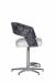 Fairfield's Bryant Adjustable Swivel Upholstered Bar Stool with Curved Back and Nickel Metal Base - Side View