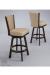 Darafeev's 915 Luxury Maple Wood Swivel Bar Stool with Back in Cherry Finish