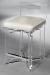 Muniz's Candy Acrylic Bar Stool with Low Back and Seat Cushion and X-Base and Chrome Footrest