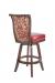 Darafeev's Bellagio Wood Upholstered Swivel Stool with Flex Back in Luxurious Red - View of Back