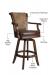 Darafeev's Classic Wooden Upholstered Swivel Stool with Arms - Features