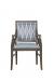 Fairfield's Brookfield Modern Dining Arm Chair with Wood Frame and Blue Fabric - Front View