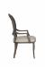 Fairfield's Ava Wooden Upholstered Dining Chair with Arms and Oval Back - View of Side