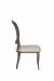 Fairfield's Ava Wooden Armless Upholstered Dining Chair and Oval Back - View of Side