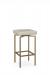 Amisco's Atlas Gold Backless Counter Stool with Square Seat Fabric
