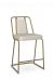 Amisco's Cassidy Modern Barstool in Gold with Sled Base