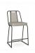 Amisco's Cassidy Modern Stationary Bar Stool with Sled Base and Upholstered Back/Seat