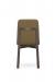 Amisco's Waverly Brown Dining Chair with Upholstered Back and Metal Base - Back View
