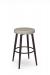 Amisco's Zip Backless Swivel Bar Stool in Brown