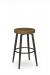 Amisco's Zip Backless Swivel Bar Stool in Brown