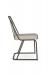 Amisco's Cassidy Modern Dining Chair in Brown with Sled Base - Side View