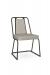Amisco's Cassidy Modern Dining Chair in Brown with Sled Base