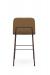 Amisco's Outback Upholstered Modern Bar Stool in Brown with Back - Back View