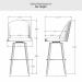 Amisco's Zahra Swivel Stool Dimensions for Bar Height