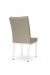 Amisco's Marlon Quilted-Back Traditional Dining Chair in White and Tan
