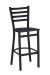 Holland's OD400 Black Outdoor Bar Stool with Ladder Back