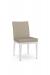 Amisco's Pedro Quilted Contemporary Dining Chair in White and Tan