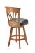 Darafeev's Nomad Flexback Wood Swivel Bar Stool in Maple Cocobola and Black Seat Cushion - View of backside