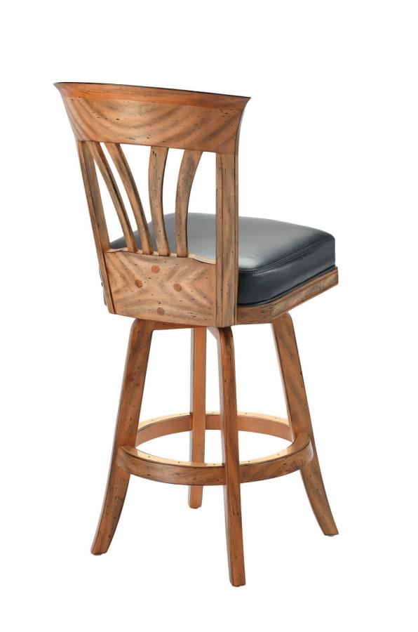 Darafeevs Nomad Upholstered Flexback Wood Barstool • Barstool Comforts