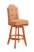 Darafeev's San Marino Wood Upholstered Swivel Bar Stool with Button Tufting on Back