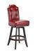 Darafeev's San Marino Swivel Bar Stool in Red Leather and Button-Tufting