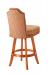 Darafeev's San Marino Wood Upholstered Swivel Bar Stool with Button Tufting on Back - View of Back