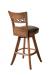 Darafeev's Verona Wood Upholstered Swivel Bar Stool with Flex Back and Seat Cushion - View of Back