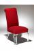 Muniz Vienna Acrylic Upholstered Dining Chair in Red Seat and Back Cushion