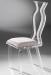 Muniz Monaco Clear Acrylic Modern Dining Chair with Zig Zag Back Design and Seat Cushion - Side View