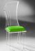 Muniz Prisma Clear Acrylic Modern Dining Chair with Green Seat - Customizable