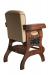 Darafeev's Habana Wood Upholstered Cigar Chair with Arms - Multifunctional Bar Stool - View of Back