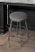 Trica's Ally Backless Swivel Bar Stool in Carbon Metal Finish in Modern Kitchens