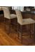 Trica's Basso Modern Bar Stools in Brown in Transitional Kitchen