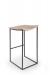 Trica's Modern Bocca Backless Brown Bar Stool with Square Base in Tan