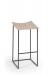 Trica's Modern Bocca Backless Brown Bar Stool with Square Base