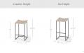 Trica's Bocca Stool Dimensions for Counter Height and Bar Height