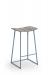 Trica's Palmo Backless Modern Bar Stool in Blue Metal Finish