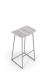 Trica's Palmo Backless Gray Modern Bar Stool with Comfortable Seat and Sled Base