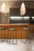 Trica's Stem Modern Metal Bar Stools with Low Back in Modern Kitchen